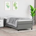 thumbnail image 1 of vidaXL Cadre de Lit Gris Foncé 100x203 cm Simple TG Tissu, 1 of 5