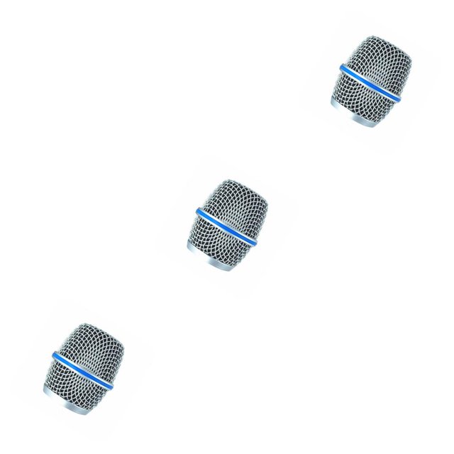 Transemion Replacement Microphone Grille Replacing Detachable Wired Wireless Mic Head Type 4 3Set
