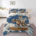 thumbnail image 1 of Erosebridal Dog Riding Dinosaur Bedding Twin Comforter Set,Cartoon Wildlife Down Comforter,Animal Decor,Reversible,Lightweight,2-Piece, 1 of 7