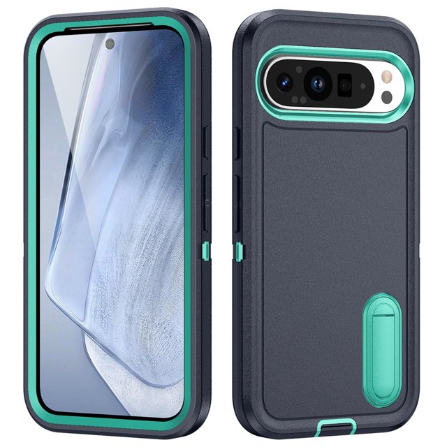 for Google Pixel 9 Pro XL Case, Google Pixel 9 Pro XL Phone Case with Built in Kickstand, Shockproof/Dustproof/Drop Proof Heavy Duty Military-Grade Rugged Protective Cover for Google Pixel 9 Pro XL
