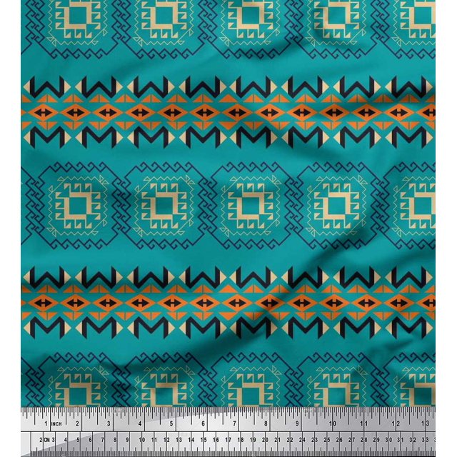 Soimoi Rayon Fabric Geometric African Fabric Prints By Yard 56 Inch Wide