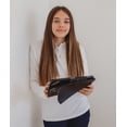 thumbnail image 2 of Unizone Uniforms Girls Long Sleeve Polo Shirt (X - Large, White), 2 of 4