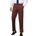 thumbnail image 4 of INSPIRE CHIC Men's Pants Houndstooth Checked Slim Fit Zipper Closure Dress Pants 28 Red Black, 4 of 4