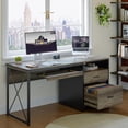 thumbnail image 3 of Bestier 55 inch Computer Desk with Drawers Keyboard Tray Home Office Desk, 3 of 11