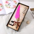 thumbnail image 2 of Quill Pen and Ink Set Feather Fountain Dip Pen with Replacement Nibs Calligraphy Writing Vintage Signature Pen Luxury Birthday Gift for Children Student Friends, 2 of 8
