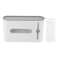 thumbnail image 3 of Grocery Bag Dispenser, Plastic ABS Trash Bag Holder Visible Window Waterproof Dustproof  For Office White, 3 of 8