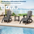 thumbnail image 3 of HDPE Outdoor Ottoman Foot Rest for Adirondack Chair, Weather Resistant Patio Footstool for Porch, Pool, Lawn and Backyard, 3 of 7