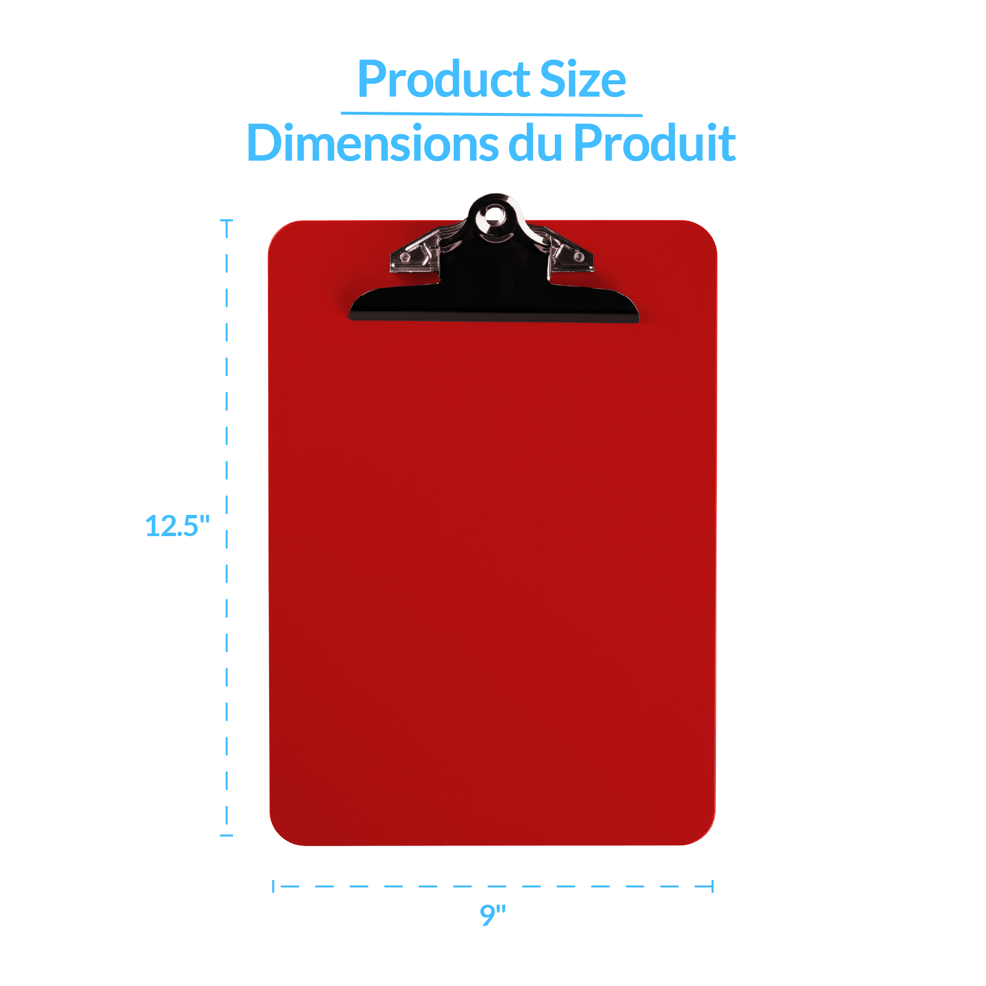 Bloc-notes en plastique Davis Group, pince à ressort, rouge, ensemble de 6