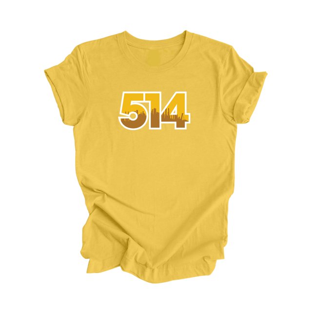 514 Montreal Quebec Canada Area Code City Skyline Gift - Unisex T-Shirt - Inspired X