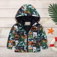 thumbnail image 2 of Toddler Boys Rain Jacket Toddler Kids Baby Boys Girls Fashion Cute Cartoon Dinosaur Rabbit Pattern Windproof Jacket Hooded Coat Toddler Jackets for Girls Toddler Girls Jacket, 2 of 9
