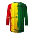 thumbnail image 5 of Fridja Chemises en Solde pour Femmes Manches 3/4 Col Rond Hauts Femmes Printemps Été Décontracté Ample Rayé Imprimé Blouses de Plage Vacances (Multicolore, TG), 5 of 5