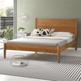 thumbnail image 3 of Camaflexi Mid-Century Solid Wood Queen Panel Bed in Castanho Finish, 3 of 6