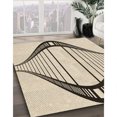 thumbnail image 3 of Ahgly Company Tapis d'Intérieur Rond Lavable en Machine Beige Blé Transitionnel, 4 Pieds Rond, 3 of 7