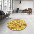 thumbnail image 4 of Ahgly Company Tapis de Zone Carré Orange Lavable en Machine, 6 Pieds Carré, 4 of 7