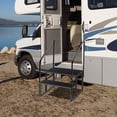 thumbnail image 3 of Kojooin RV Steps, RV Stairs with Handrail & Anti-Slip Panel, 660lb Capacity Hot Tub Steps, Portable Trailer Ladder for Mobile Home, Outdoor, Camping, Travel, Porch, SPA, Pool, 3 of 6