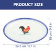 thumbnail image 2 of KAKOWELY Decorative Plate 1PC Vintage Style Enamel Steamed Fish Storage Plate Delicate Pattern Plate9.65"X5.91"X0.79", 2 of 5