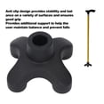 thumbnail image 3 of Cane Quad Base, Cane Tip 4 Prong Shock Absorbing ABS Rubber  for Stability for 19mm Canes, 3 of 7