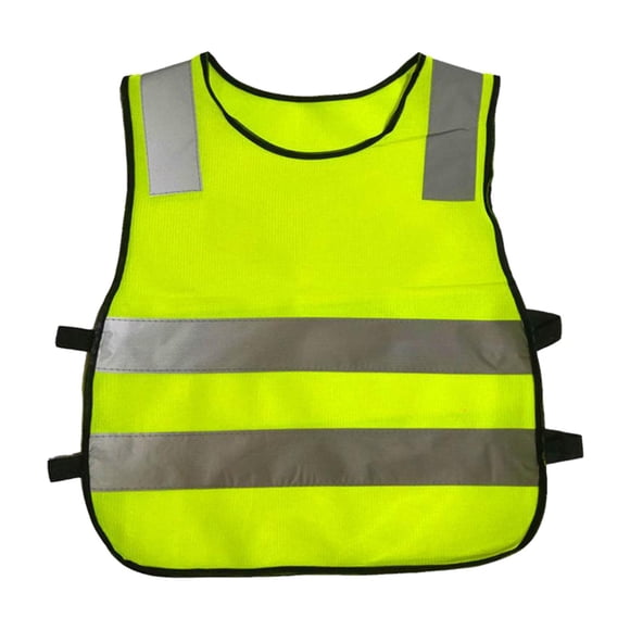 S SERENABLE Children Reflective Vest Jackets Fluorescent Traffic Work Road Clothes with Reflective Strips yellow