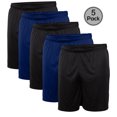 thumbnail image 1 of Blank Activewear Lot de 5 Shorts pour Hommes, Tissu de Performance à Séchage Rapide, 1 of 3