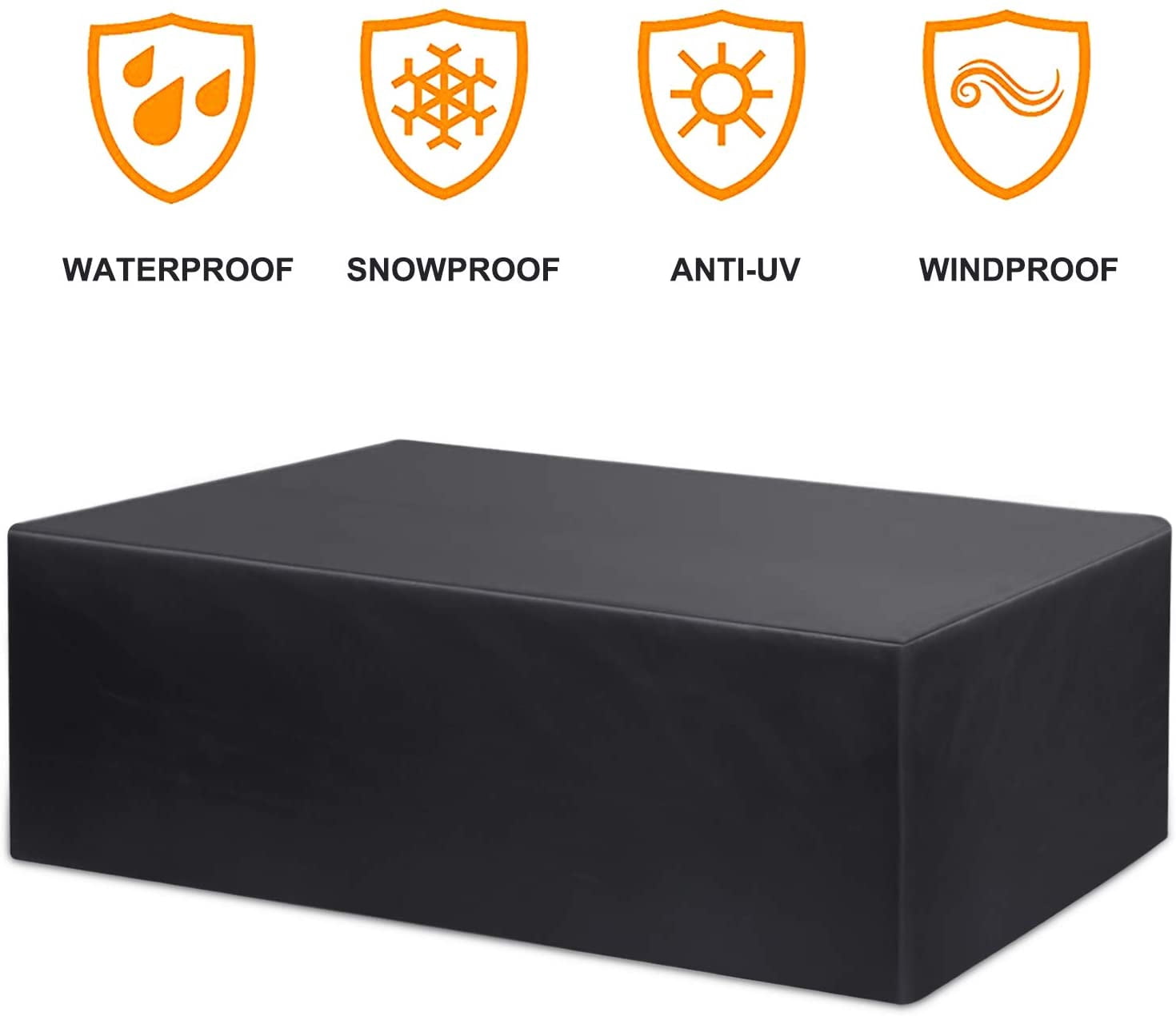 Housse de Mobilier d'Extérieur Imperméable pour Table de Jardin, Housse de Protection pour Zone d'Assise de Mobilier d'Extérieur, Capuche Respirante, Assise d'Extérieur, Meubles de Jardin, Tables et Ensembles de Meubles - 270*180*89 cm