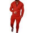 thumbnail image 1 of Innerwin Jogger Sets 2 Pcs Mens Tracksuit Set Sports Two Pieces Casual Sweatshirts+Pant Outfits HCXTZ-8 S, 1 of 2