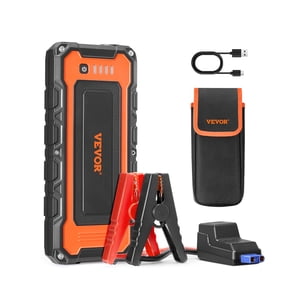 VEVOR Jump Starter, 3000A Peak, Car Battery Starter Power Pack, Portable Battery Booster with Air Compressor Jumper Cables LCD Display
