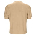 thumbnail image 5 of Liquidation d'Économies! Hauts pour Femmes Grande Taille, Blouse d'Été à Manches Courtes pour Femmes, Blouse Décontractée à Manches Courtes Unie pour Femme à Col en V, 5 of 5