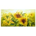 thumbnail image 2 of Bright Yellow Sunny Sunflowers - Large Floral Painting Canvas, 2 of 3
