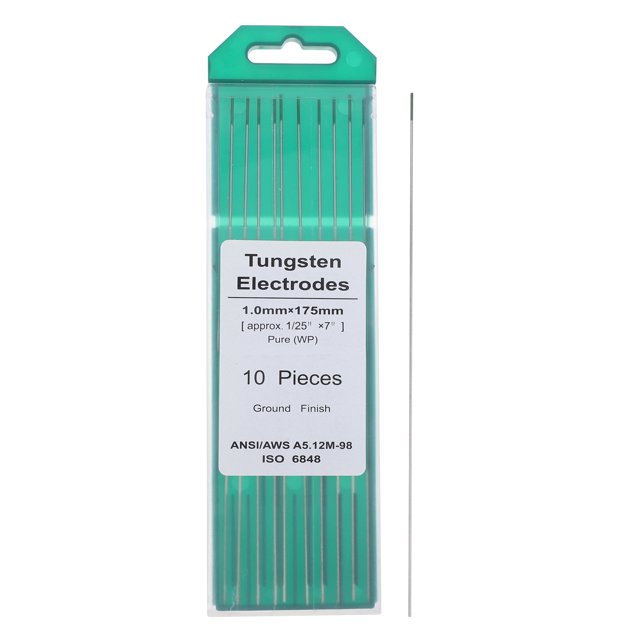 1 Pack Ground Finish TIG Welding Rods Green Tip WP Pure Tungsten Electrodes