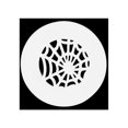 thumbnail image 1 of Couvercle d'Aération Rond Gothique Effrayant Ouverture de Conduit 5 Pouces (Total 6-1/2 Pouces) Motif Toile d'Araignée Registre en Aluminium Coulé Massif / Revêtement en Poudre Blanc avec Persiennes Métalliques en Acier Détachables - Sans Trous pour Plancher, 1 of 11