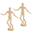 thumbnail image 1 of Unique Bargains 8" Wooden Mannequin Figure, Artist Drawing Manikin Model Flexible Movable 2Pack, 1 of 6