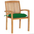thumbnail image 2 of vidaXL Stacking Garden Chairs with Cushions 6 pcs Solid Teak Wood, 2 of 5