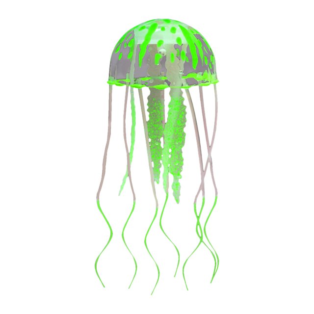 LSLJS 2*7.1Inch Small Simulation Jellyfish Multi-Color Fluorescent Simulation Jellyfish Swimming Pool Decoration Suitable for Swimming Pool Aquarium Fish