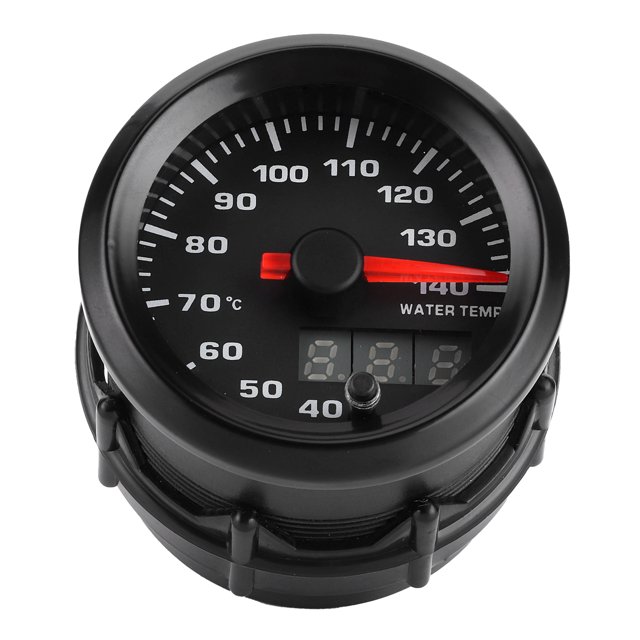 Water Temperature Gauge, Professional 40-140 Degrees Celsius 2in Water Temp Meter For 12V Cars