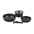 thumbnail image 4 of simhoa Kitchen Cookware Set Pots and Pans Set Sturdy Easy to Clean Non Sticky Detachable Handle for Picnic Hiking Restaurant Camping, 4 of 8