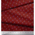 thumbnail image 2 of Soimoi Red polyester Crepe Fabric Alphabet Text Printed Fabric 1 Yard 52 Inch Wide, 2 of 3