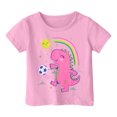 thumbnail image 1 of 6x T-Shirt Lépreux Filles Garçon et Fille Mode Décontractée Imprimé Col Rond Manches Courtes T-Shirt Haut, 1 of 3