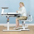thumbnail image 4 of Gymax Table d'Étude Bureau Réglable W / Tilting Bureau, 4 of 10