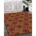 thumbnail image 3 of Ahgly Company Tapis d'Intérieur Lavable à la Machine, Carré, Transitionnel, Rouge Safran, Tapis de Zone, 3 Pieds Carré, 3 of 7
