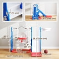 thumbnail image 3 of Qaba 4-in-1 Slide and Swing Set with Basketball Hoop, Climber, Dark Blue, 3 of 9