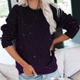 thumbnail image 3 of RKSTN Chandails pour Femmes Mode Automne 2023 Couleur Dégradée Chandail à Manches Longues Grande Taille Coupe Ample Col Rond Chandail Doux, 3 of 5