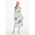 thumbnail image 4 of Robe Longue Simple Hawaïenne pour Femme à Manches Cap Luau L Wispy Cereus Bleu Pâle, 4 of 5