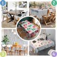 thumbnail image 4 of Merry Christmas Table Cloth Waterproof Spillproof Tablecolths Table Covers Christmas Snowman Tablecloth for Christmas Birthday Wedding Graduation Rectangle,60x84inches, 4 of 5