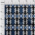 thumbnail image 1 of oneOone Cotton Poplin Fabric Diamond & Swirl Ikat Decor Fabric Printed BTY 56 Inch Wide, 1 of 4