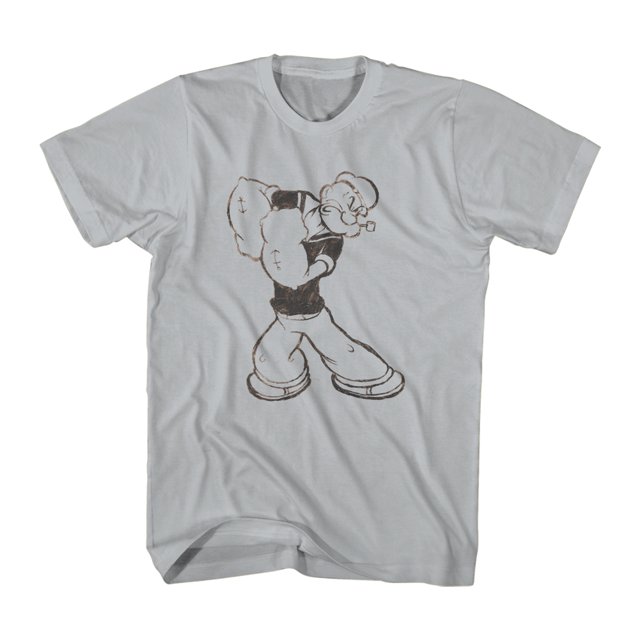 Popeye Popeye T-Shirt pour Adulte Délavé