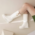 thumbnail image 4 of LSLJS Bottes à Semelle Épaisse pour Femmes, Automne/hiver, Coton, Poil Épais, Manches Mi-Longues, Bottes à Semelle Antidérapante pour Femmes, Bottes d'Hiver pour Femmes, 4 of 8