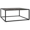 thumbnail image 1 of vidaXL Coffee Table Black with Black Marble Glass 80x80x35 cm, 1 of 4