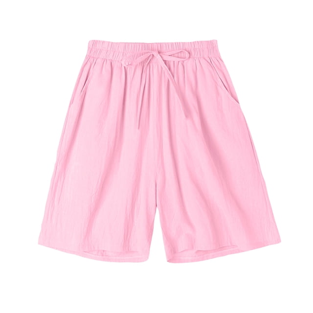 Tranfacy Shorts pour Femmes, Shorts d'Été pour Femmes, Pantalon Court en Imitation Imprimée et Lin pour Femmes
