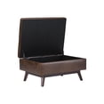 thumbnail image 2 of Simpli Home Owen - Ottoman - rectangular - faux air leather - distressed chestnut brown, 2 of 6