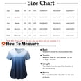 thumbnail image 2 of RXIRUCGD T-Shirts Col en V pour Femmes Mode Manches Courtes Uniformes de Travail Blouse à Poche Imprimée Hauts d'Été pour Femmes, 2 of 5